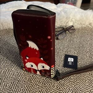 Red Fox Print Wallet